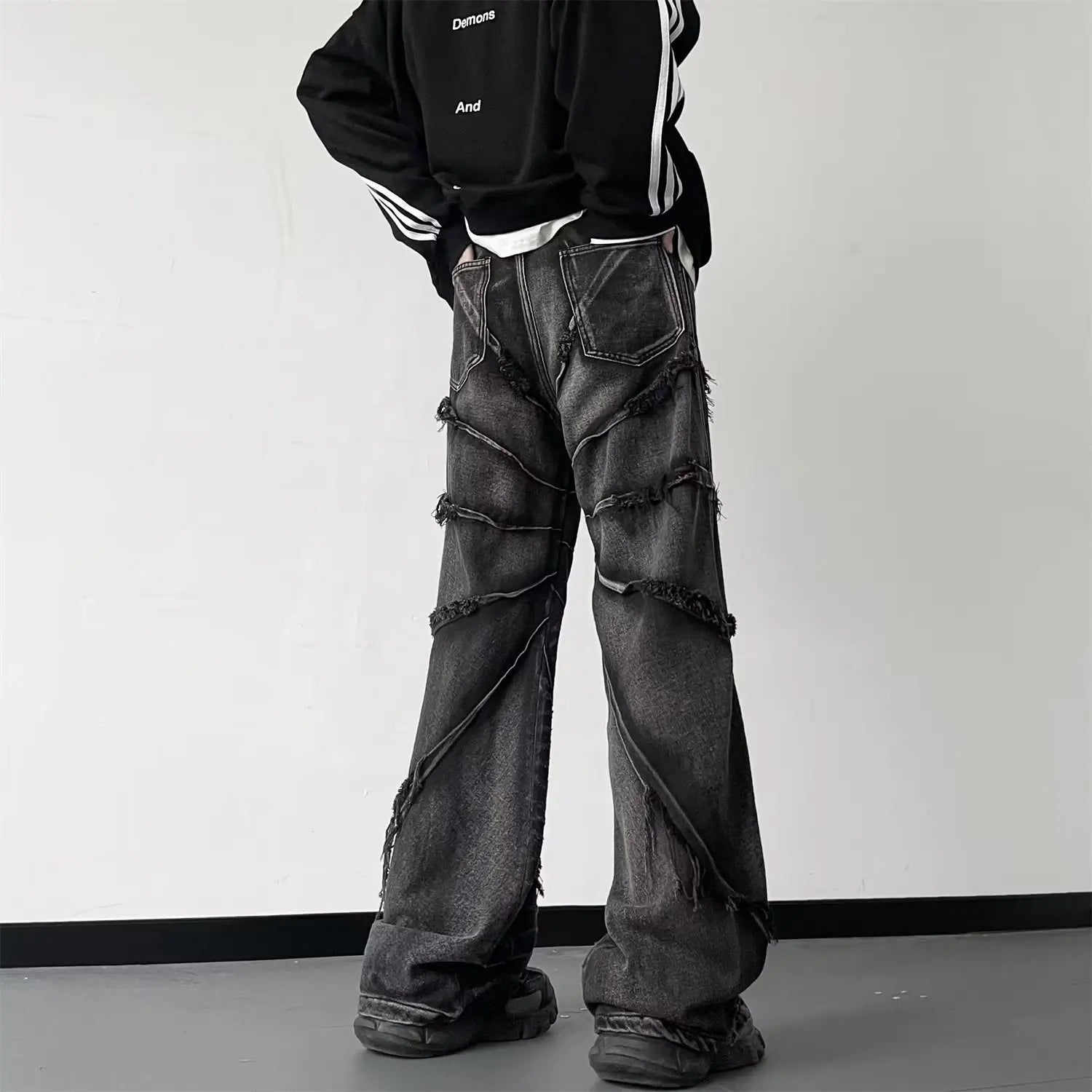 Streetwear Baggy Jeans Y2K Hip Hop Retro Baggy Jeans Men Jeans Wide Leg Oversize Denim pants Denim Trousers Cargo Jeans